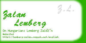 zalan lemberg business card